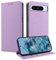 FERLAN Hülle für Google Pixel 9 Schutzhülle [Litschi Leder][Kartenfach][Magnet][Standfunktion][RFID-Sperre],Handyhülle Ledertasche Kompatibel mit Google Pixel 9 - Lila
