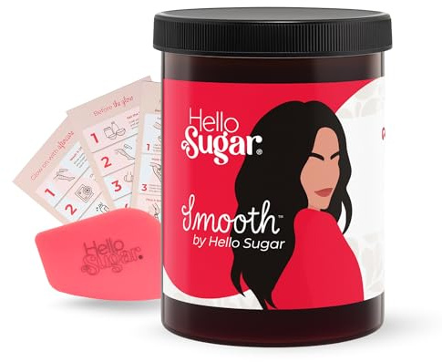 Smooth by Hello Sugar | Full-Body Sugar Wax | Sugar Waxing for Hair Removal | Salon-Quality, Natural, Vegan Sugaring Kit | Follow Instructions Carefully | 100% Cruelty-Free (2 lbs 4 oz)