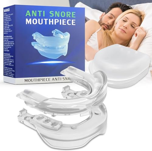 2 Piezas Dispositivos Guarda Dental para Dormir, Antirronquidos Para Dormir, Modelo Universal Unisex, Diseño Transpirable Inmediato, Ayuda a Reducir los Ronquidos