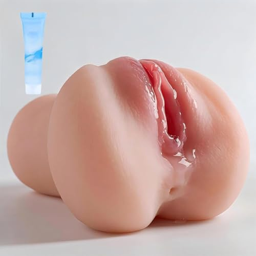 880g Pocket Pussy Male Masturbator - Adult Sex Toys 3D Realistic Vagina and Tight Anus Sex Toys4mens UK, Stroker Portable Male Masturabation Adult Men Masturberbate Cup - Pink