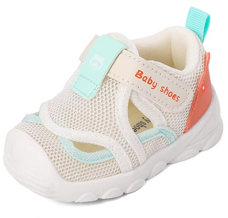 kitcorn Zapatillas Verano Bebé Sandalias Primeros Pasos Niño Niña Zapatos Casual Comodas con Suela de Goma Antideslizante,Verde mentaul,EU23(CN20)
