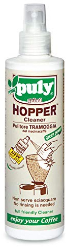 Bio-Reiniger-Spray für Kaffeemühle & Chromteile von Puly Grind 200 ml/Hopper Cleaner/Made in Italy