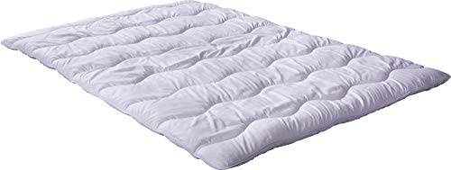 REDBEST Duo-Steppbett, Bettdecke Atlanta weiß Größe 200x200 cm - Feuchtigkeitstransport, Liegekomfort, hygienisch waschbar, Zwei zusammengenähte Decken