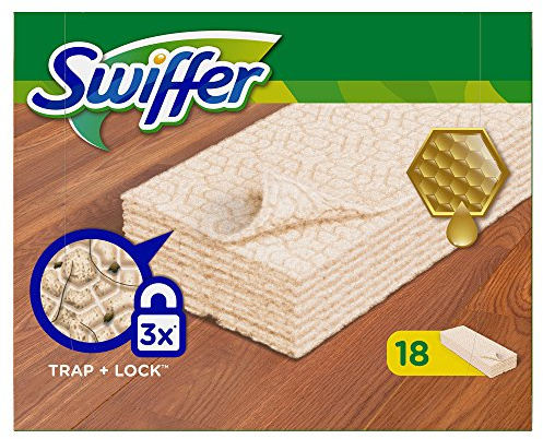 Swiffer Lot de 18 recharges de lingettes sèches pour bois et parquet