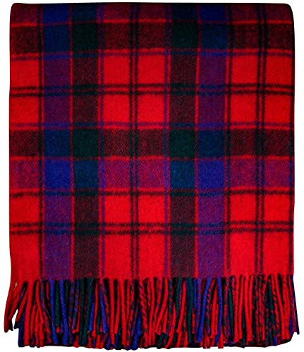 I LUV LTD Tartan Couverture Mélange de Laine Ecossais Robertson Rouge 60 x 72 Pouces