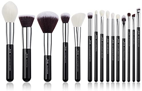 Jessup - Brocha de maquillaje profesional para colorete, corrector en polvo, base de maquillaje y sombra de ojos, color negro T180