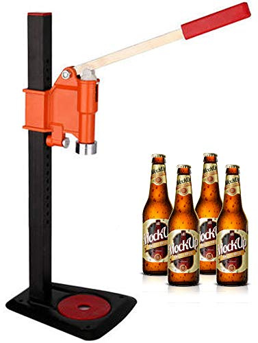 YUEWO Manual Bottle Cap Sealer Bench Beer Bottle Capper Tool, Beer Brew Bottle Cap Soda Sealing Glass Bottle Capper for Home Brewing, (Beer Bottle Capper Kit)