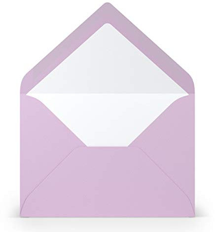 PAPERADO 25 Briefumschläge DIN B6 Orchidee gerippt Lila - 100 g/m² Kuvert Ohne Fenster 17,8 x 12,5 cm - Umschläge mit Nassklebung spitze Klappe