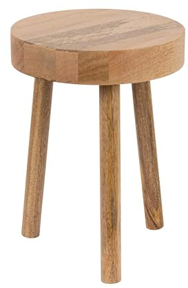 Bloomingville Round Mango Wood Stool, Natural, 13 Round x 18 H