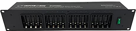 Infitronic IN19PLG001 Chargeur de Batterie Professionnel 2HE 19 Pouces pour 16 Piles Ni-MH AA/AAA
