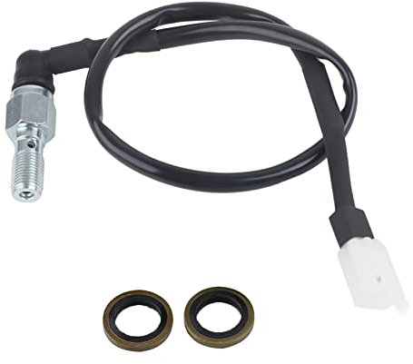 Juego de interruptor de luz de presión del interruptor de freno hidráulico de la motocicleta, interruptor de luz trasera universal de la motocicleta para motocicleta(Alambre grueso M10 * 1,25 mm)