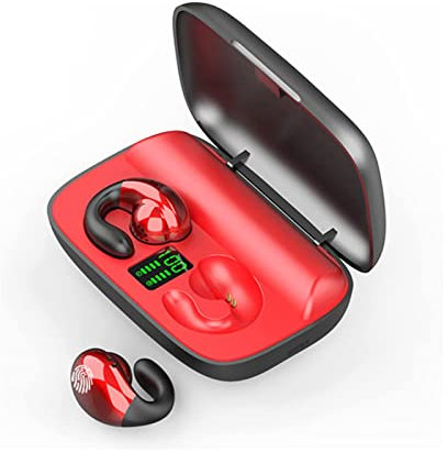 Open Ear Kopfhörer kabellos Bluetooth Luftleitung Knochenschall Sportkopfhörer Wireless Ear Clip Bone Conduction Headphones Knochenkopfhörer Ohrhörer Gym Kopfhörer mit Ohrbügel für Laufen Radfahren