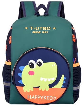 Litinliv Kids Children Dinosaur Backpack with Chest Strap, Toddler Backpack for Nursery, Kindergarten School Bag, Outdoor Rucksack, Kindergarten Nursery Backpack for 2-7 Years Boys Girls