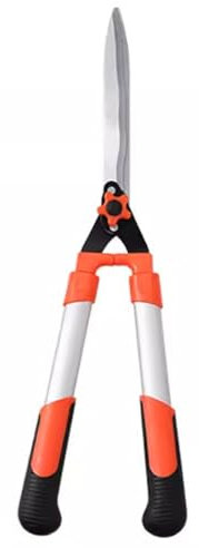 Cortasetos de jardín, cortasetos for trabajos pesados, tijeras de podar, cortasetos manual con afiladas cuchillas onduladas for podar bordes, boj y arbustos (tamaño telescópico 79-113cm)(64cm)
