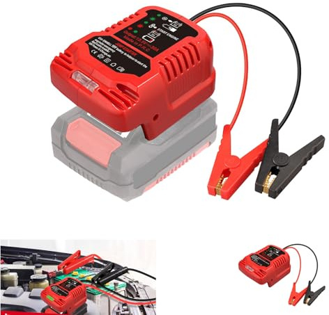 Aide au démarrage de voiture - Adaptateur pour batterie Einhell 18 V - Booster de batterie de voiture avec câble 11 AWG - Chargeur de batterie de voiture (batterie non incluse)