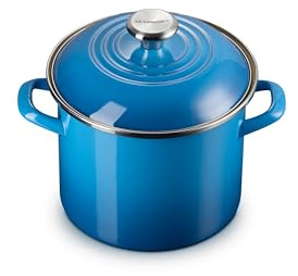 Le Creuset Enamel on Steel Traditional Stockpot, 6 qt., Marseille with Stainless Steel Knob