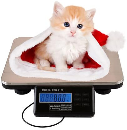 Bilancia a piattaforma, 150 kg/300 kg, bilancia da lettere digitale, bilancia postale con display LCD a parete, 3 unità di pesatura, 2 modalità di pesatura, 6 tasti funzione, per pacchi e bagagli
