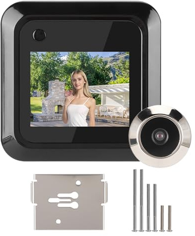 lvifloae Smart Door Viewer Photo Intelligent Cat Eye Digital Door Peephole Camera with 2.4in Ultra Bright TFT LCD Screen 0.3MP HD 95° Wide Angle Lens for Home Security System