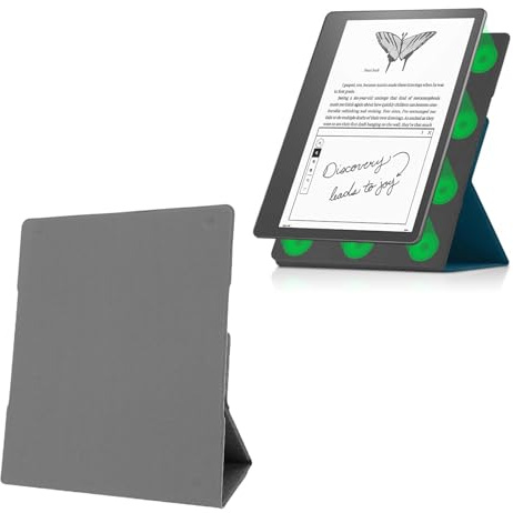 Dpofirs Stand Case for Kindle Scribe 2022 2024, 10.2 Inch PU Leather Foldable Cover, with Pen Slot, Auto Sleep Wake, Magnetic Closure, Adjustable Viewing Angle (Dark Blue)