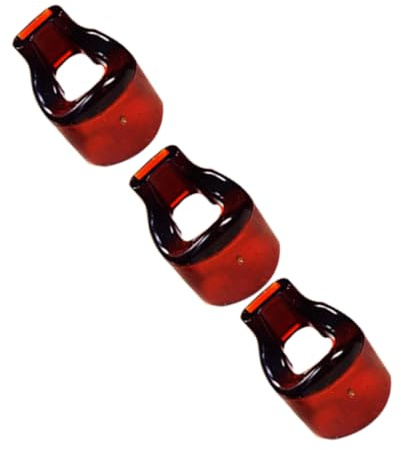 Cabilock Boquilla de Flauta de Resina Marrón, 3 Piezas de Repuesto Duraderas para Flauta de 23mm, Ayuda para Soplar Adecuado para Principiantes y Profesionales