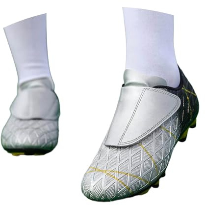 2026 scarpe da calcio ragazzi ragazze scarpe da calcio outdoor antiscivolo scarpe da allenamento unisex scarpe da ginnastica 28 38, argento, 30 EU