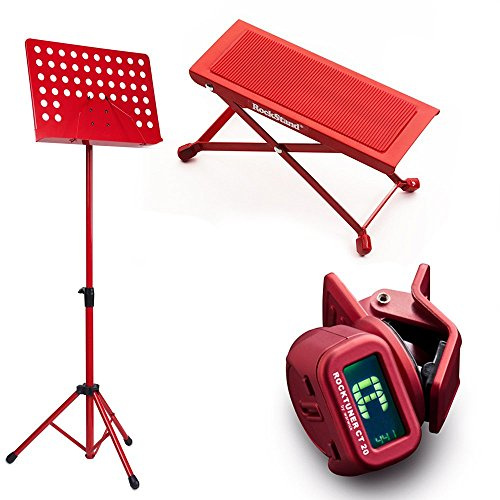 Zoundhouse insteg-paket (41: Fotbank + orkesterpult + clip-On tuner/röd)