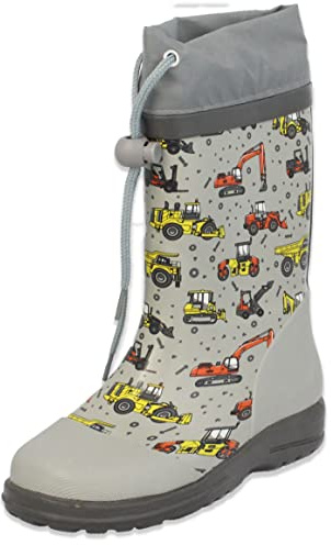 Beck Garçon Baustelle Bottes bottines de pluie, Gris, 26 EU