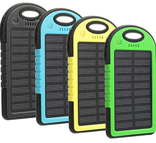 Sgerste energia solare Power Bank di 5000 mAh Solar Power Bank Dual 2 USB portatile impermeabile del caricatore 1 a