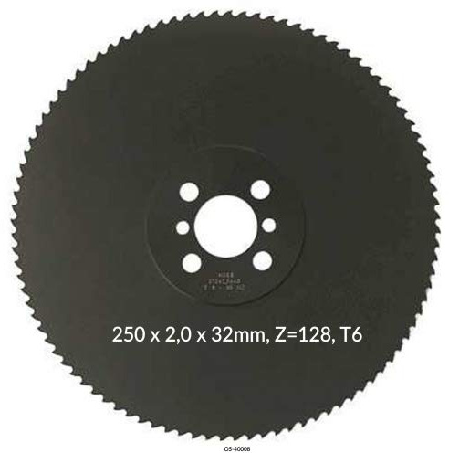 Encut Lame de scie circulaire en métal haute performance 250 x 2,0 x 32 mm, Z=128, T6 HSS DM05