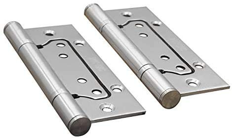 E EBETA 4x Edelstahl Tür-Scharnier Scharniere Türband Türscharnier Edelstahlscharniere Beschlag, Dicke 3 mm Silber