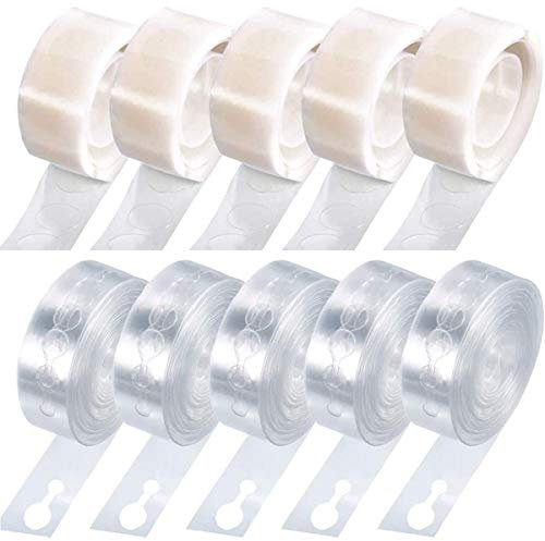 Ballon Girlande Streifen und Luftballon Kleber Punkt Aufkleber. 5 Rollen mit Kleber und 5 mit Löchern, Ballon Bogen Kit fur Geburtstag Deko, Hochzeit Taufe Graduierung, Party Dekoration