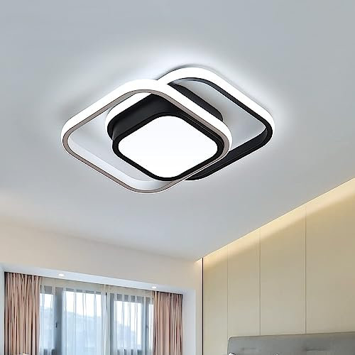 Comely Lámpara de Techo Moderna, Luz de Techo, 32W Plafon LED Techo Cuadrado 6500K Luz Blanca Fría para Dormitorio Cocina Sala de Estar Pasillo Comedor Balcón