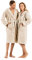 ENGLISH HOME Bademantel Damen Flauschig, Bademantel Herren mit Kapuze aus Baumwolle, Frottee Saunamantel, Unisex, Sauna Mantel Damen mit lang Gürtel