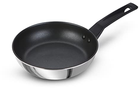 Prestige 9 x Tougher Stainless Steel Frypan, 21cm, Silver