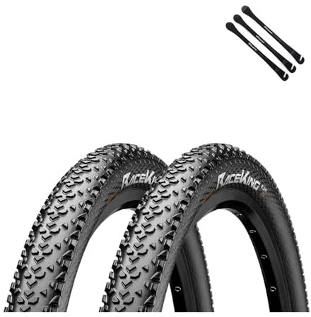 2er Set Continental Reifen Race King 29 Zoll (55-622) auswählbar mit Schläuchen + 3 MSZweirad Metall Reifenheber (29 x 2,20 Zoll (55-622), ohne Schläuche)