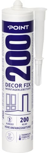 POINT 200 Decor Fix Colle de montage Blanc 300 ml