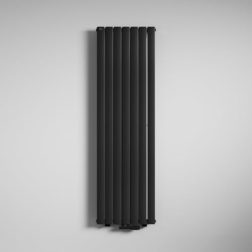Mai & Mai Radiateur à Eau Chaude Mural Chauffage Central 180x54cm Radiateur Gris Noir Vertical en Acier FV