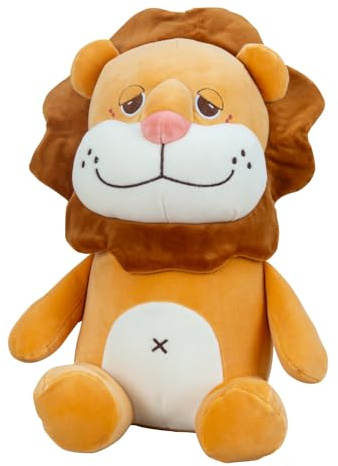mucHome Kuscheltier Plüschtier, super weich, Spandex Bezug, Schmusetier, flauschig (Löwe 25cm)