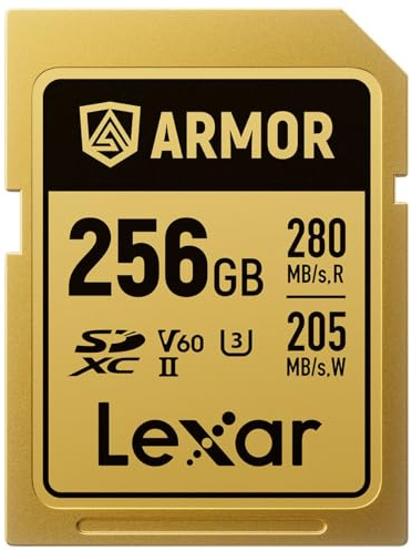 LEXAR Pro Gold Series Armor UHS-II 256GB IP68 R280/W205 SDXC Card