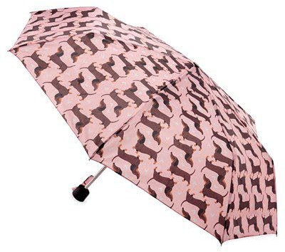 Moelund Compact Travel Umbrella – Lightweight Folding Brolly with Printed Canopy – Quality, Wind-Resistant Steel Frame, Manual Open, Soft PU Handle – 50cm, Design F