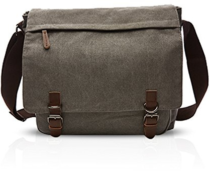 FANDARE Unisexe Sac à Bandoulière Toile Sac d'épaule Mallette Homme Femme Sac de Messager pour 14 Pouce Laptop Sac de Facteur Crossbody Bag Grande Capacité pour Travail Fac Voyage Sport Business