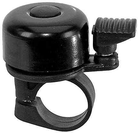 M-Wave MB Mini campanello da bicicletta unisex, in alluminio, con vite metrica, nero, 35 mm