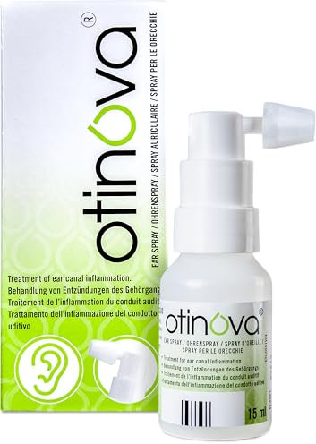 Otinova Ear Spray 15 ml – Fast Acting Formula Designed to Remove trapped Water and Relieve The Symptoms of Swimmers Ear.