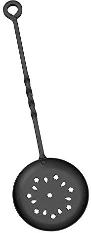 Fireplace Tools Poker Shovel Brush Tongs Fork Chestnut Roaster Black Cast Iron Fireside Companion Set (Chestnut Roaster)
