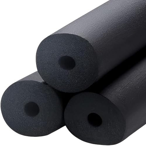 1.8m Tube Isolation pour Tuyaux, Tuyau Mousse Calorifugeage, Tuyau Adapté Aux Unités De Climatisation, Équipements De Fitness,Noir (50mmx15mmx1.8m)(ID6 mm/T9 mm)