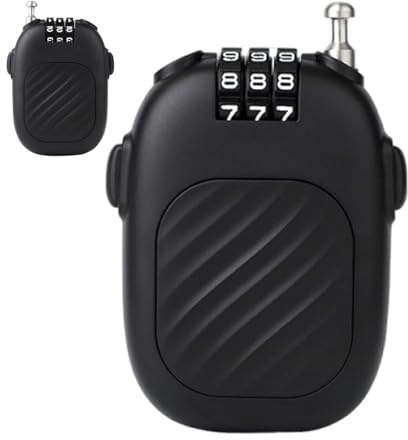 Candado retráctil para cochecito de bebé, candado de seguridad para snowboard, accesorios de viaje para mochila, equipaje, scooter, maleta, candado antirrobo ligero con cable de acero para engranajes