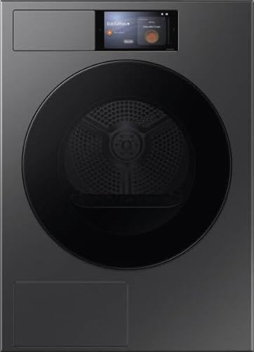 Samsung DV90F09F4SU2 Wärmepumpentrockner DV90F/24, 9 kg, EEK: A, AI Wäschetrockner mit AI Home Touch-Display, WiFi-SmartControl, AI Energy Mode und Dry+, Sprachsteuerung, SuperSpeed, Schwarz