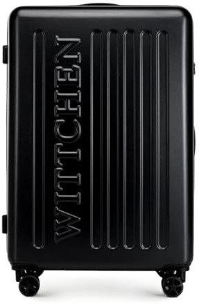 WITTCHEN Urban Line | 76x50x29,5 cm | Großer Koffer Reisekoffer | Funktionaler Koffer ABS-Gepäck Teleskopgriff Zahlenschloss | 4 Doppelrollen |Schwarz