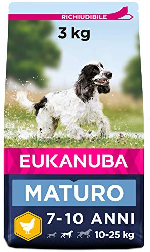 Eukanuba Complete Dry Dog Food for Mature Senior Medium Breeds with Fresh Chicken 3 kg