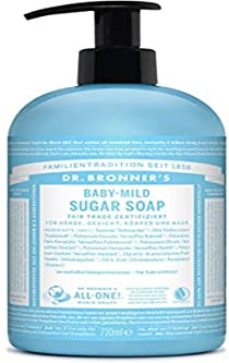 Dr. Bronner's - Organic Sugar Soap Baby Mild 710 ml Black